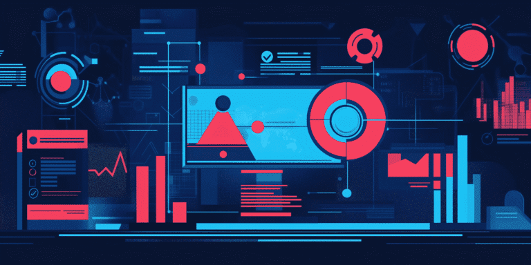 Abstraktūs grafikai ir valdikliai, iliustruojantys dažniausias klaidas kuriant svetainę – nuo UX ir CTA iki mobilumo ir SEO.