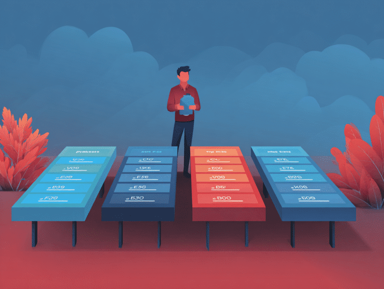 Illustration of a pricing page and clear pricing of services