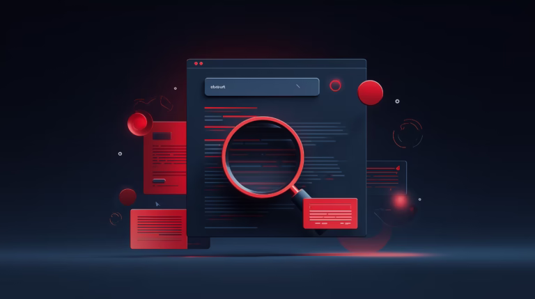 Illustration of a website not appearing in a Google search