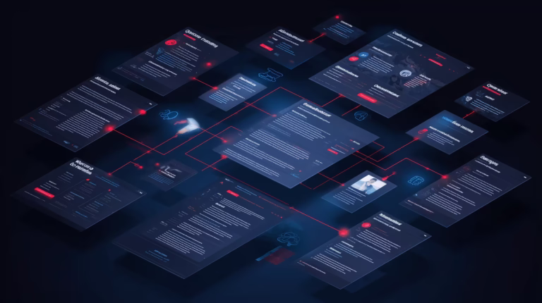 Illustration of the content strategy for the new website